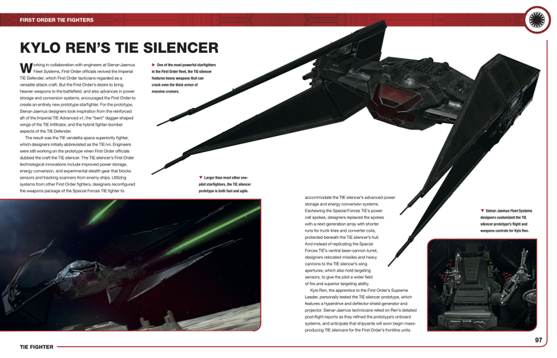 Kylo’s TIE Silencer as seen in Star Wars: TIE Fighter: Owners’ Workshop Manual